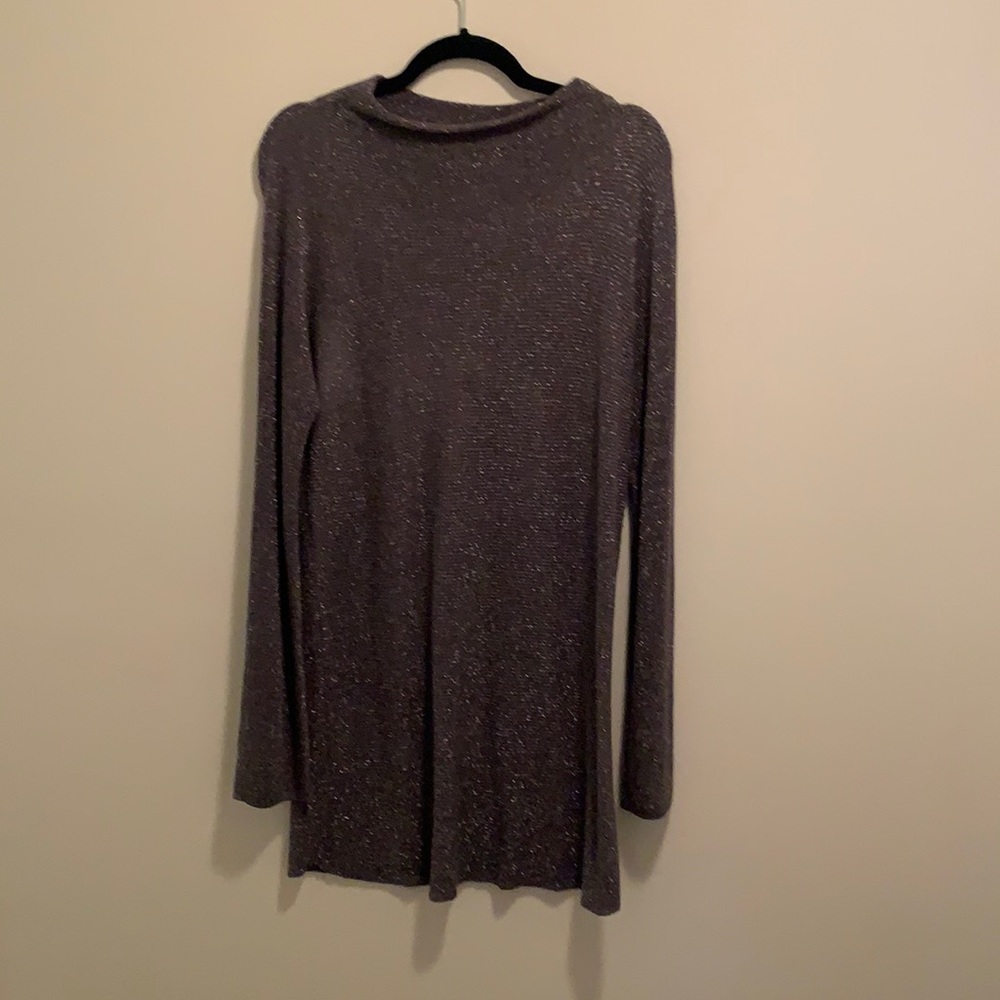 Grey Sparkly Sweater Dress